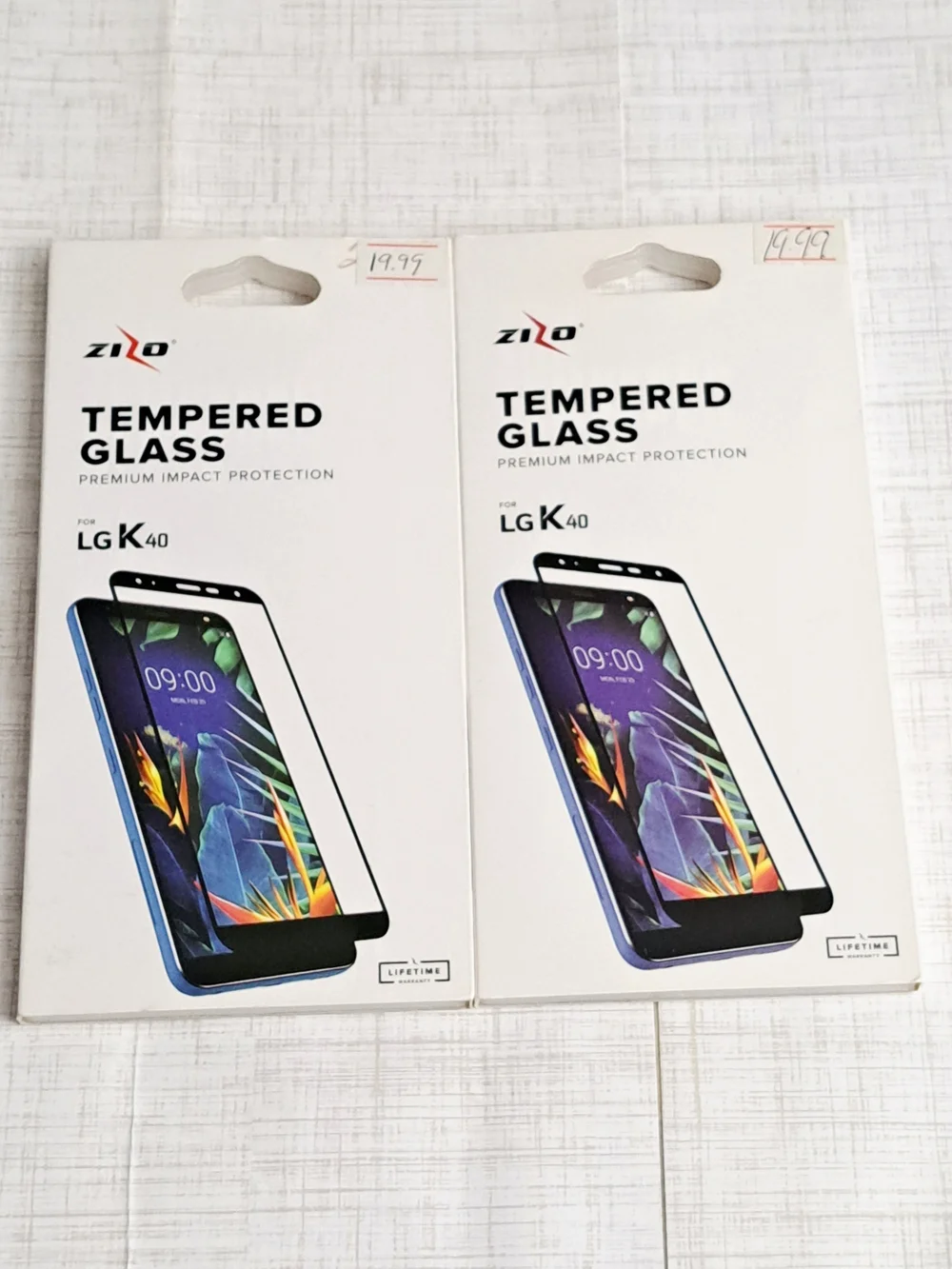 2 Tempered Glass Screen Protector for LG K40 - Black